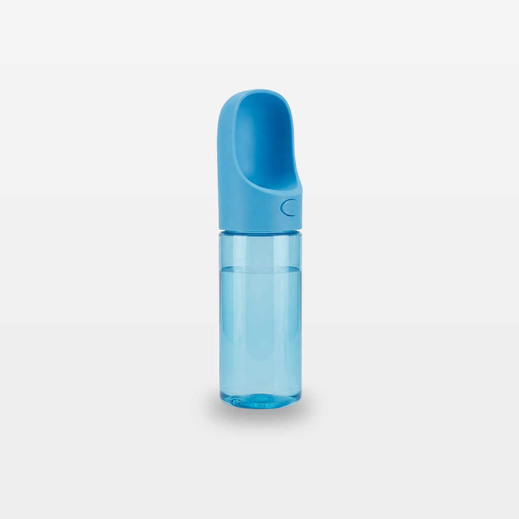 Gourde nomade bleue translucide