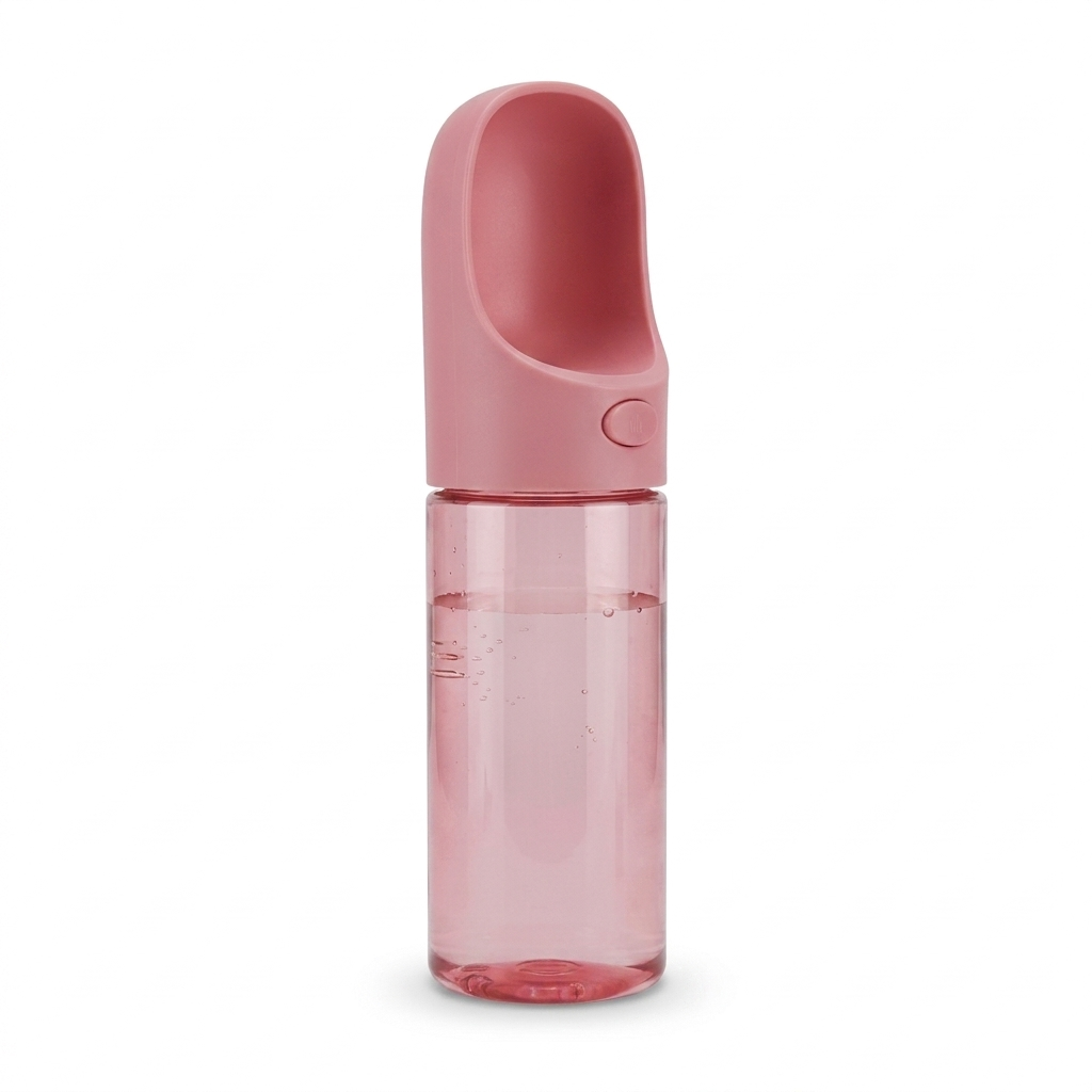 Gourde nomade rose translucide