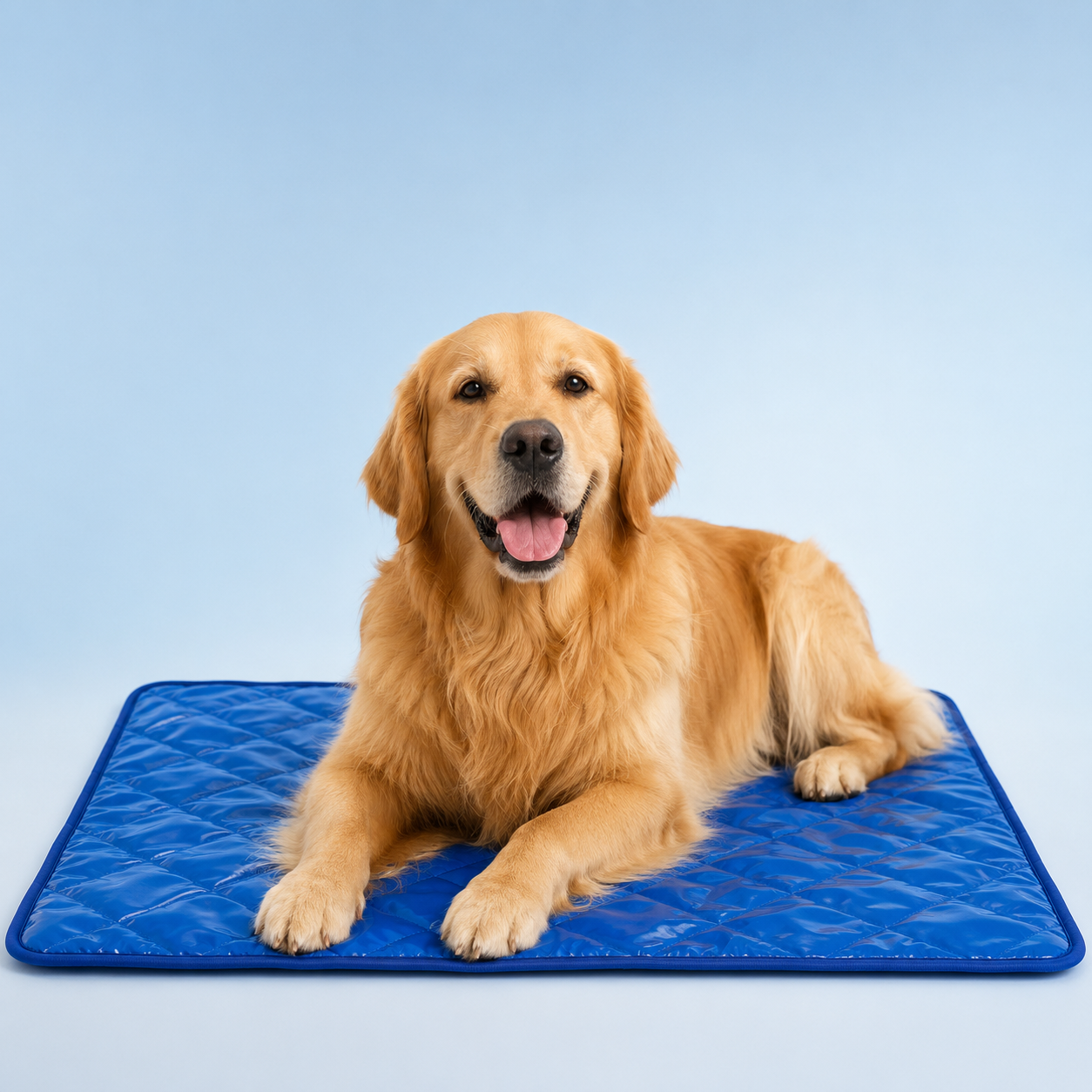 Chien allongé sur le tapis rafraîchissant La Patte Fraîche